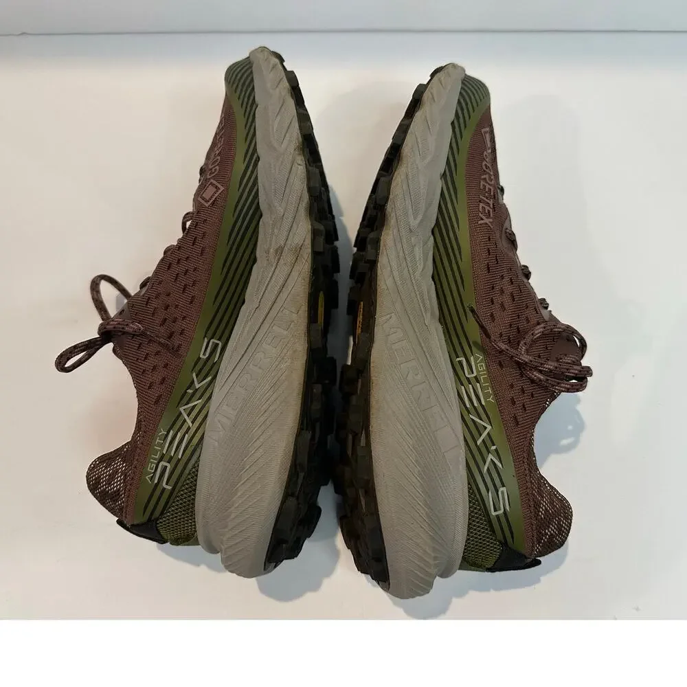 Merrell Agility Peak 5 GORE-TEX Trail Running Shoes Women's 9 Brown Outdoor Gear